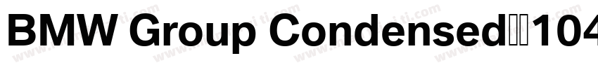 BMW Group Condensed梦祥1046字体转换